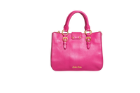 MIU MIU MADRAS LOCK LEATHER PEONIA