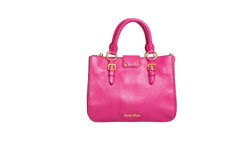 MIU MIU MADRAS LOCK LEATHER PEONIA