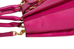 MIU MIU MADRAS LOCK LEATHER PEONIA