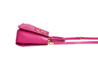MIU MIU MADRAS LOCK LEATHER PEONIA
