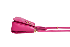 MIU MIU MADRAS LOCK LEATHER PEONIA