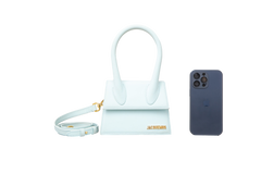 JACQUEMUS LE CHIQUITO MOYEN TOTE BAG PALE BLUE