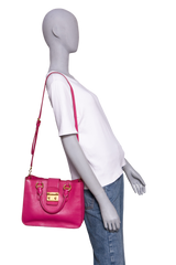MIU MIU MADRAS LOCK LEATHER PEONIA