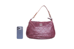 CHANEL ON THE ROAD HOBO CAVIAR BURGUNDY
