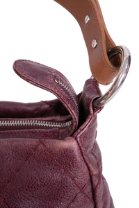 CHANEL ON THE ROAD HOBO CAVIAR BURGUNDY