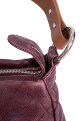 CHANEL ON THE ROAD HOBO CAVIAR BURGUNDY