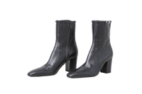 YSL XIV 80MM LEATHER ANKLE BOOTS BLACK - 36 BR