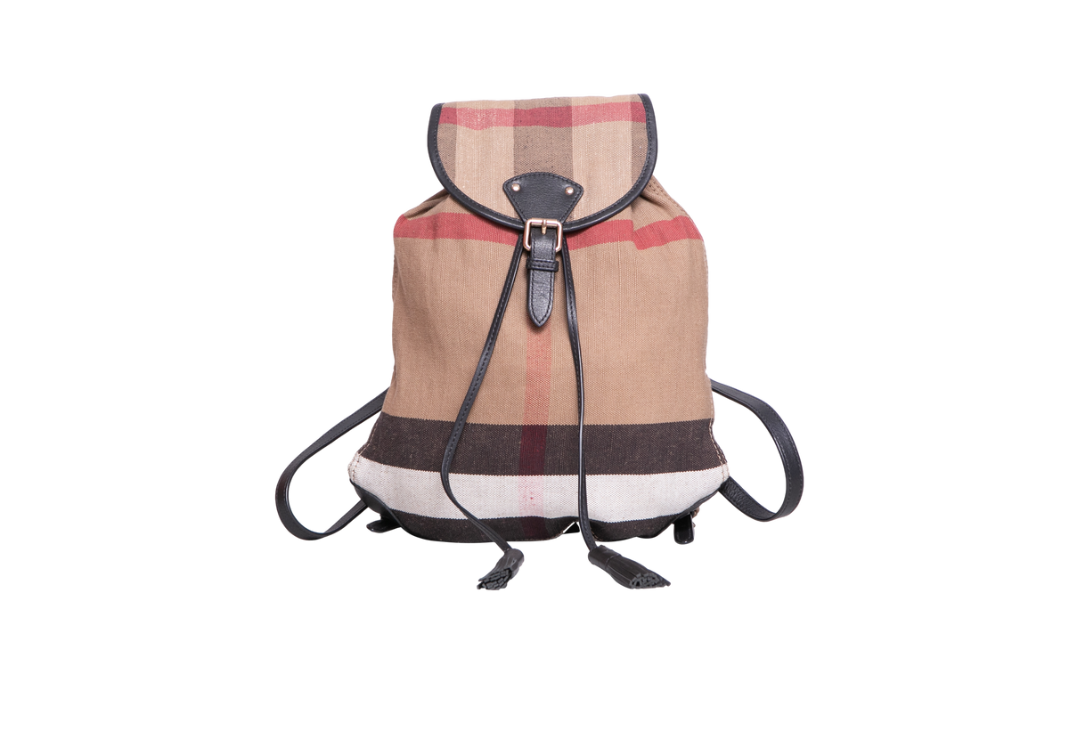 BURBERRY BACKPACK CHILTERN HOUSE CHECK BLACK