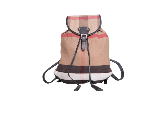 BURBERRY BACKPACK CHILTERN HOUSE CHECK BLACK