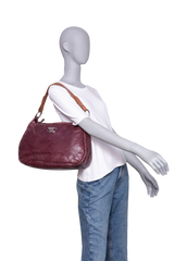 CHANEL ON THE ROAD HOBO CAVIAR BURGUNDY