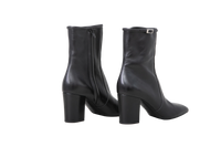 YSL XIV 80MM LEATHER ANKLE BOOTS BLACK - 36 BR