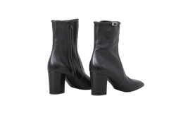 YSL XIV 80MM LEATHER ANKLE BOOTS BLACK - 36 BR