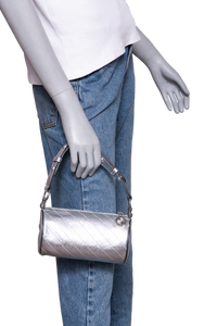 GUCCI BLONDIE MINI LEATHER METALLIC SILVER