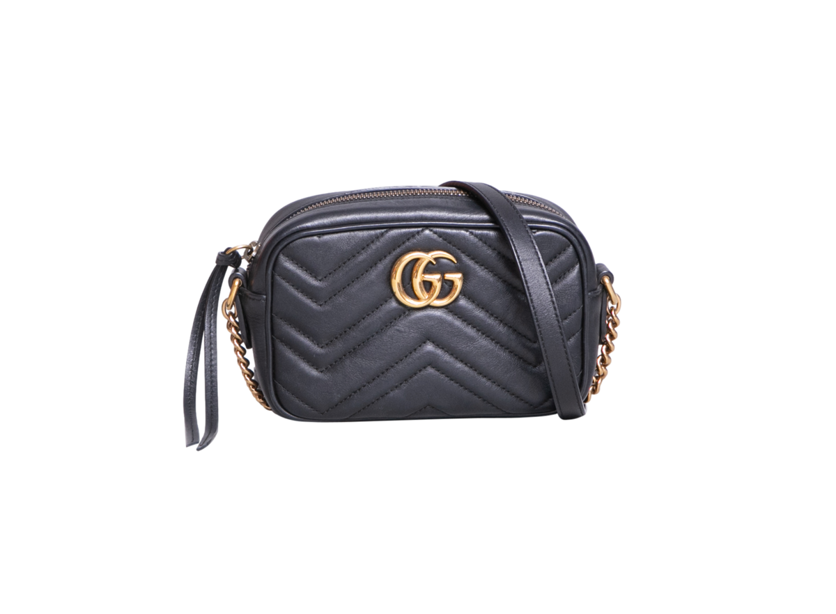 GUCCI GG MARMONT CAMERA BAG MINI BLACK