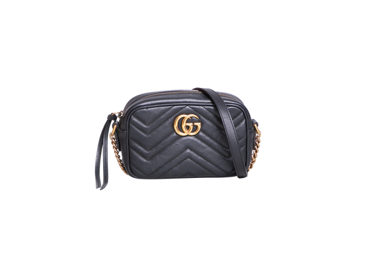 GUCCI GG MARMONT CAMERA BAG MINI BLACK