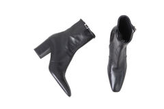 YSL XIV 80MM LEATHER ANKLE BOOTS BLACK - 36 BR