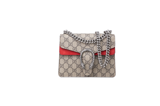 GUCCI DIONYSUS MINI GG SUPREME AND RED