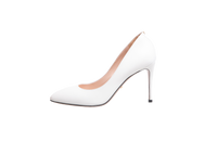 GUCCI SCARPIN MALAGA KID GG LEATHER WHITE -  37 1/2 BR