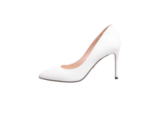 GUCCI SCARPIN MALAGA KID GG LEATHER WHITE -  37 1/2 BR