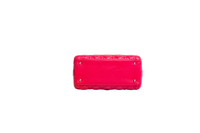 DIOR LADY DIOR MEDIUM CANNAGE LAMBSKIN FUCHSIA RED