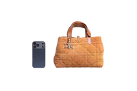 DIOR TOUJOURS MEDIUM MACROCANNAGE SUEDE GOATSKIN GOLDEN