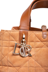 DIOR TOUJOURS MEDIUM MACROCANNAGE SUEDE GOATSKIN GOLDEN