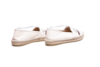 GUCCI CANVAS LOGO ESPADRILLES GREGGIO WHITE - 38 1/2 BR