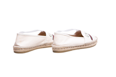 GUCCI CANVAS LOGO ESPADRILLES GREGGIO WHITE - 38 1/2 BR