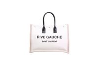 YSL RIVE GAUCHE LARGE LINEN CANVAS BEIGE/BLACK