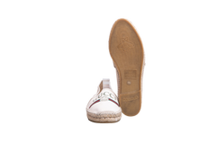 GUCCI CANVAS LOGO ESPADRILLES GREGGIO WHITE - 38 1/2 BR