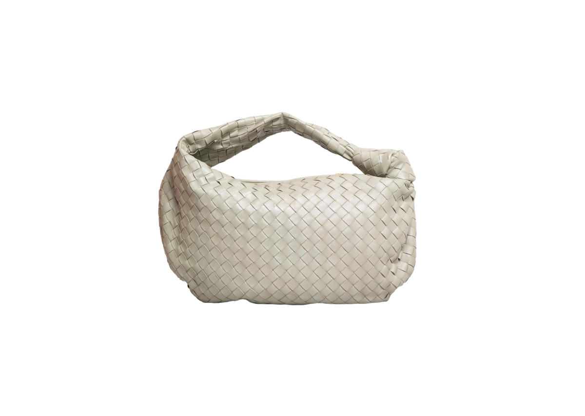 BOTTEGA JODIE LARGE INTRECCIATO TRAVERTINE