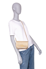 PRADA SAFFIANO LUX BANDOLIERA METALLIC GOLD