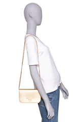 PRADA SAFFIANO LUX BANDOLIERA METALLIC GOLD
