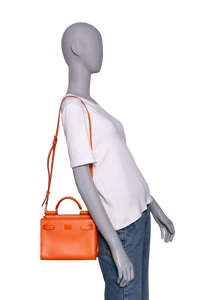 D&G SICILY 62 SHOULDER BAG LEATHER ORANGE