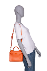 D&G SICILY 62 SHOULDER BAG LEATHER ORANGE