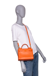 D&G SICILY 62 SHOULDER BAG LEATHER ORANGE