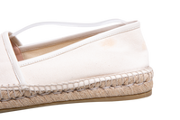GUCCI CANVAS LOGO ESPADRILLES GREGGIO WHITE - 38 1/2 BR