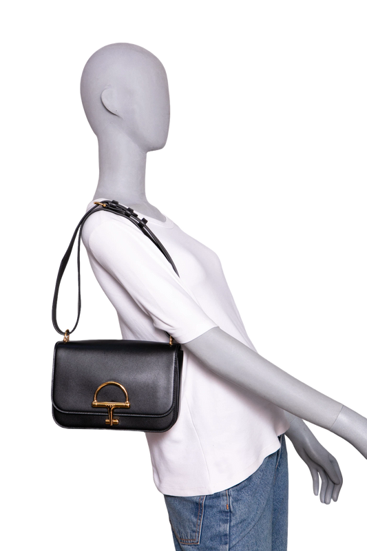 GUCCI SIENA SMALL TOP HANDLE LEATHER BLACK