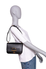 GUCCI SIENA SMALL TOP HANDLE LEATHER BLACK