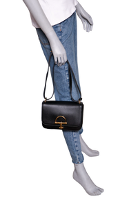 GUCCI SIENA SMALL TOP HANDLE LEATHER BLACK