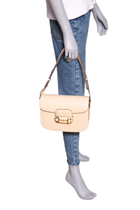GUCCI HORSEBIT 1955 MEDIUM LEATHER CREAM