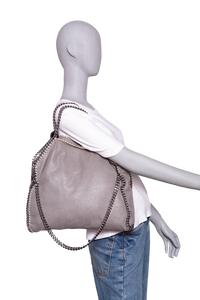 STELLA McCARTNEY FALABELLA SHAGGY LIGHT GRAY