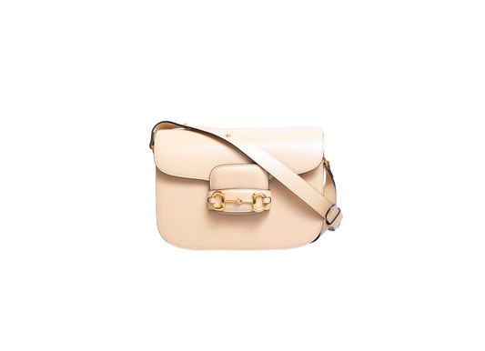 GUCCI HORSEBIT 1955 MEDIUM LEATHER CREAM