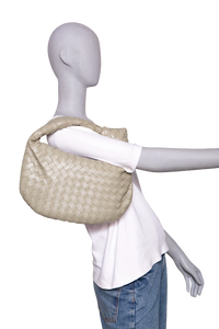 BOTTEGA JODIE SMALL INTRECCIATO TRAVERTINE