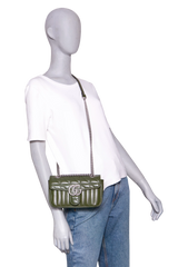 GUCCI GG MARMONT ARIA MINI MATELASSÊ FOREST GREEN