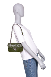 GUCCI GG MARMONT ARIA MINI MATELASSÊ FOREST GREEN