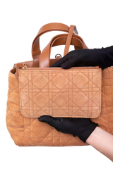 DIOR TOUJOURS MEDIUM MACROCANNAGE SUEDE GOATSKIN GOLDEN