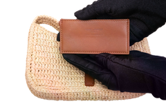 YSL LE À 7 MINI HOBO RAFFIA/LEATHER BROWN