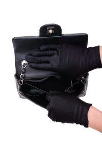 CHANEL MINI RECTANGLE PATENT QUILTED OLIVE GREEN SILVER HDWR