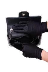 CHANEL MINI RECTANGLE PATENT QUILTED OLIVE GREEN SILVER HDWR